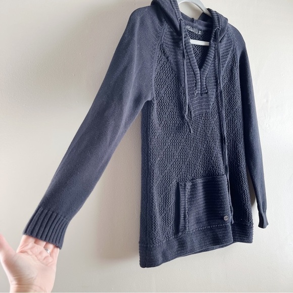 Prana Sugar Beach Hooded Sweater 100% Organic Cotton in Black, Size Small - Picture 8 of 12